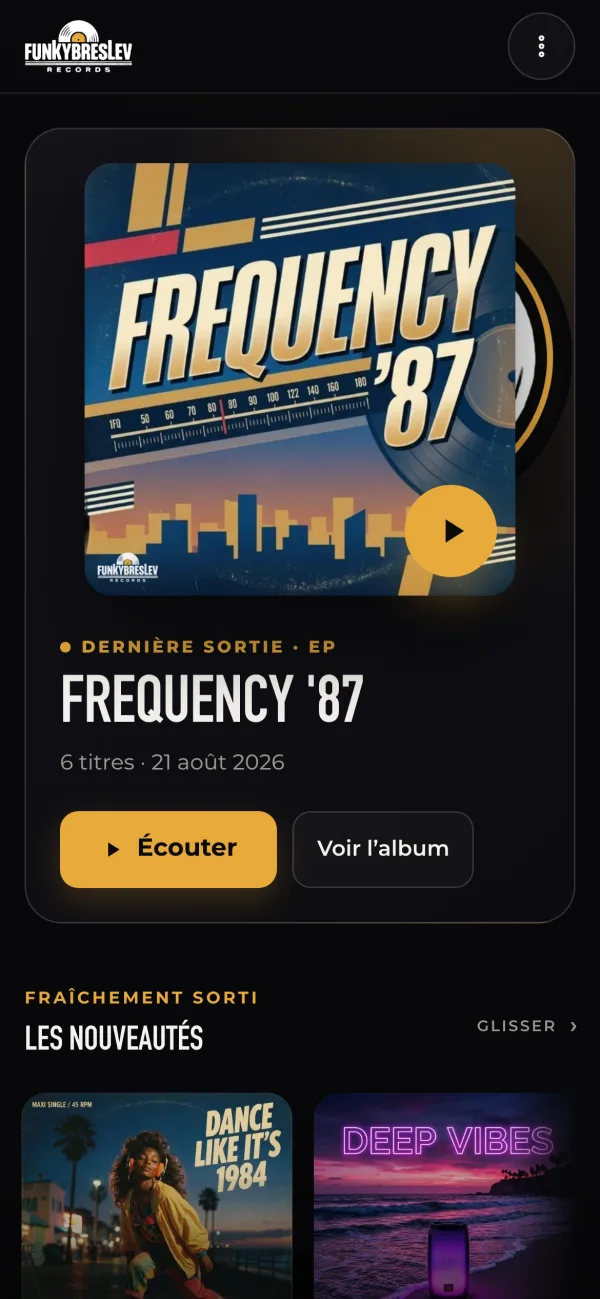 L’accueil de l’espace membre, avec la dernière sortie mise en avant.